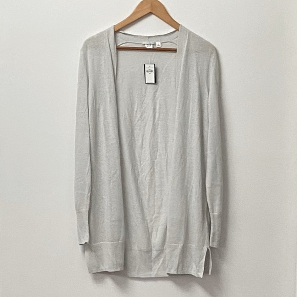 GAP Linen Blend Belted Cardigan NWT - Picture 3 of 7